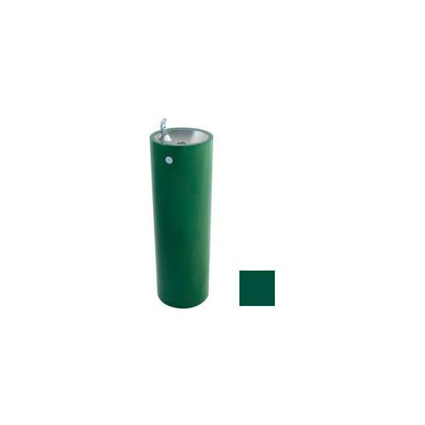 Acorn Controls Murdock Pedestal Mounted Fountain, Round Steel, Lead Free Stainless Steel Bubbler, Green GRF35 - main
